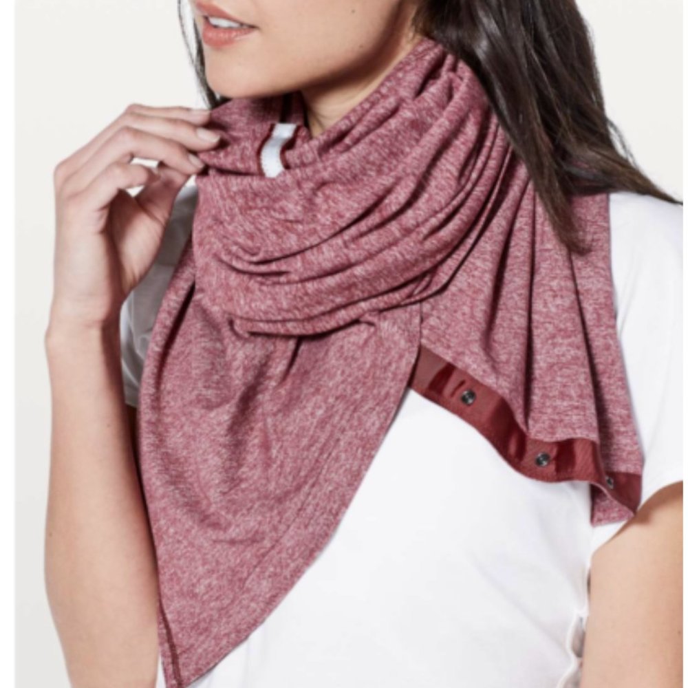 Lululemon Vinyasa Scarf Rulu Heathered Ruby Wine - Picture 1 of 4